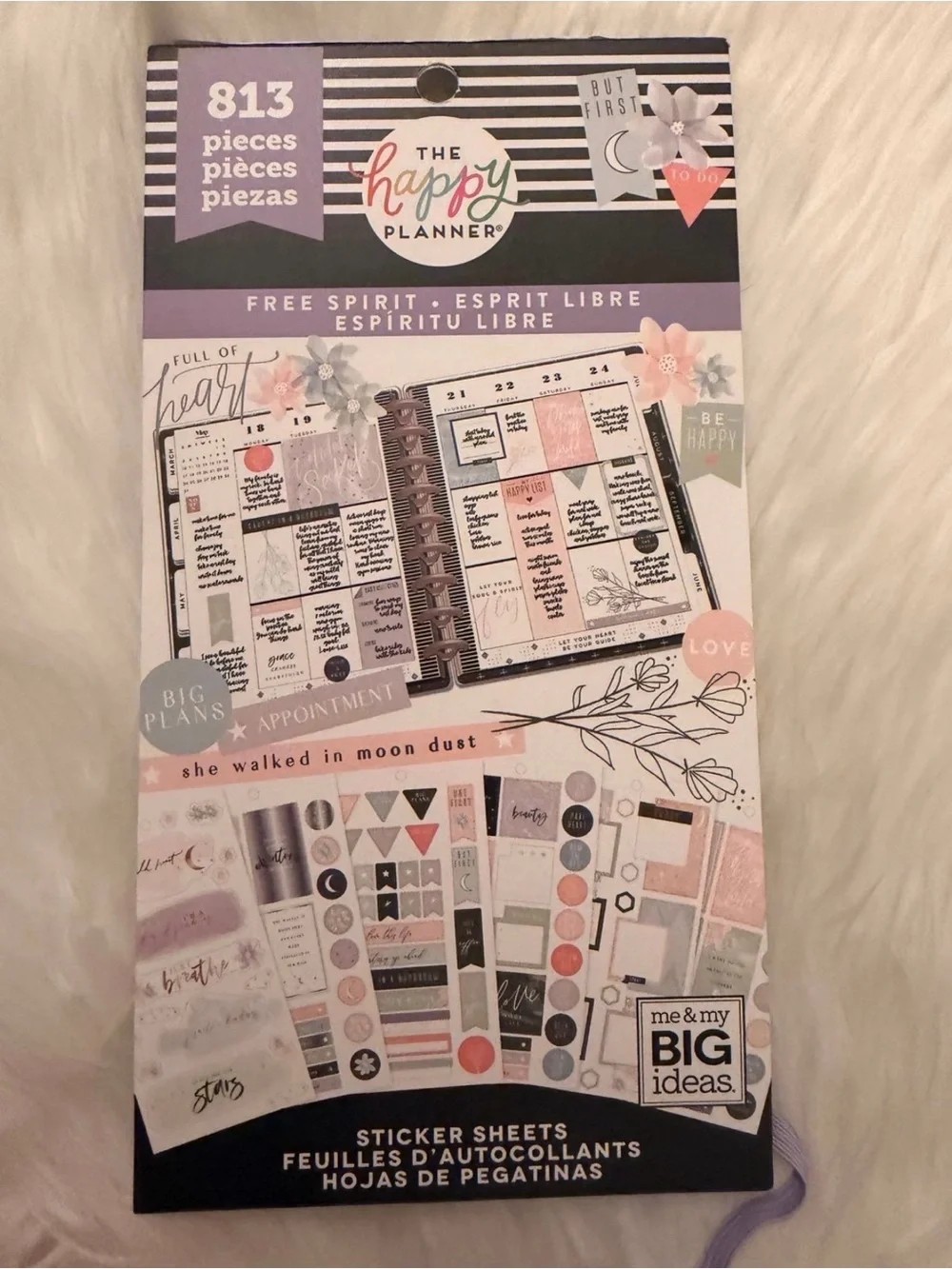The Happy Planner Sticker Book “Free Spirit” - Pastel Purple, Pink & Sage Labels